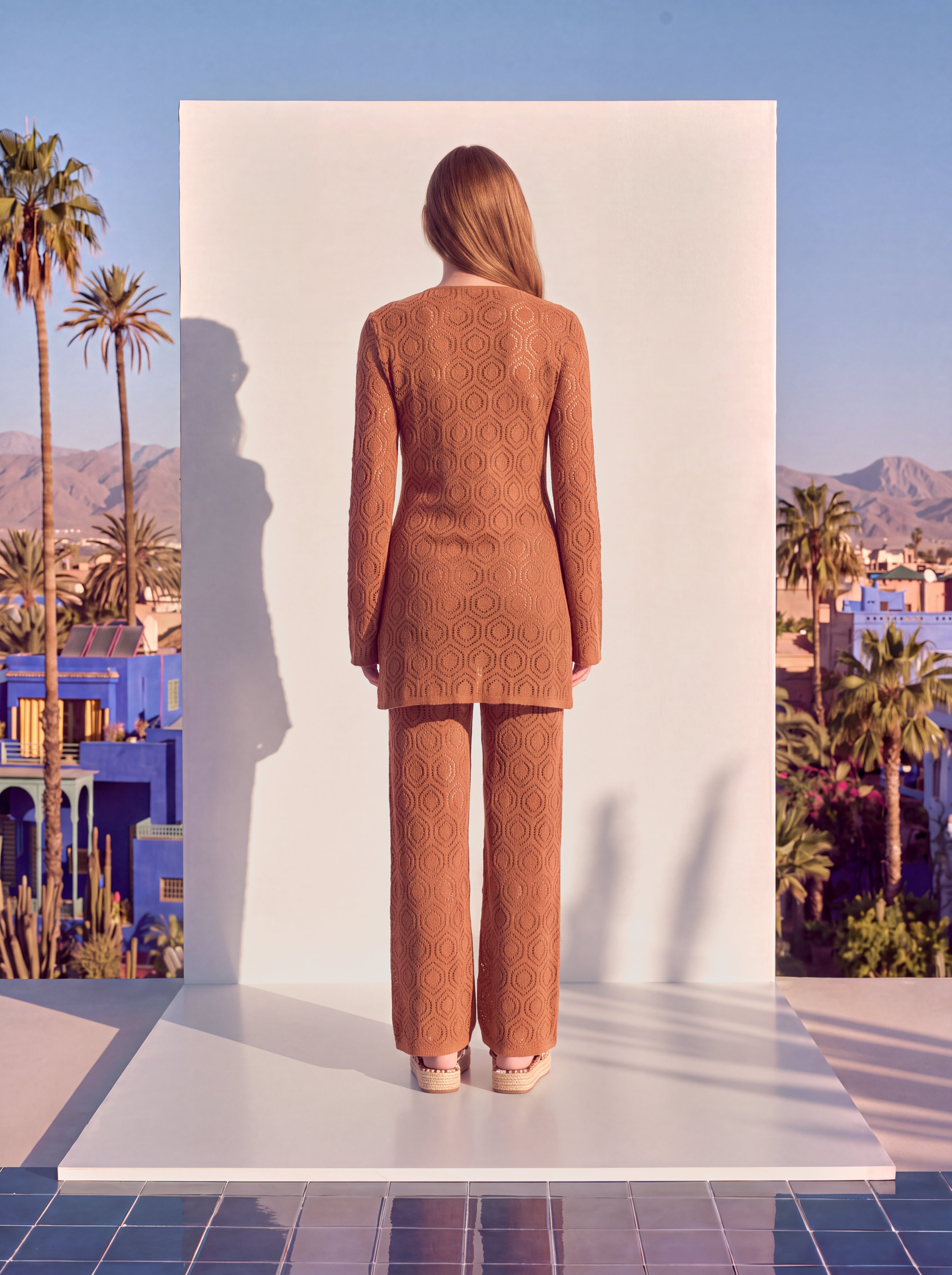 Crochet Dress Medium Rust