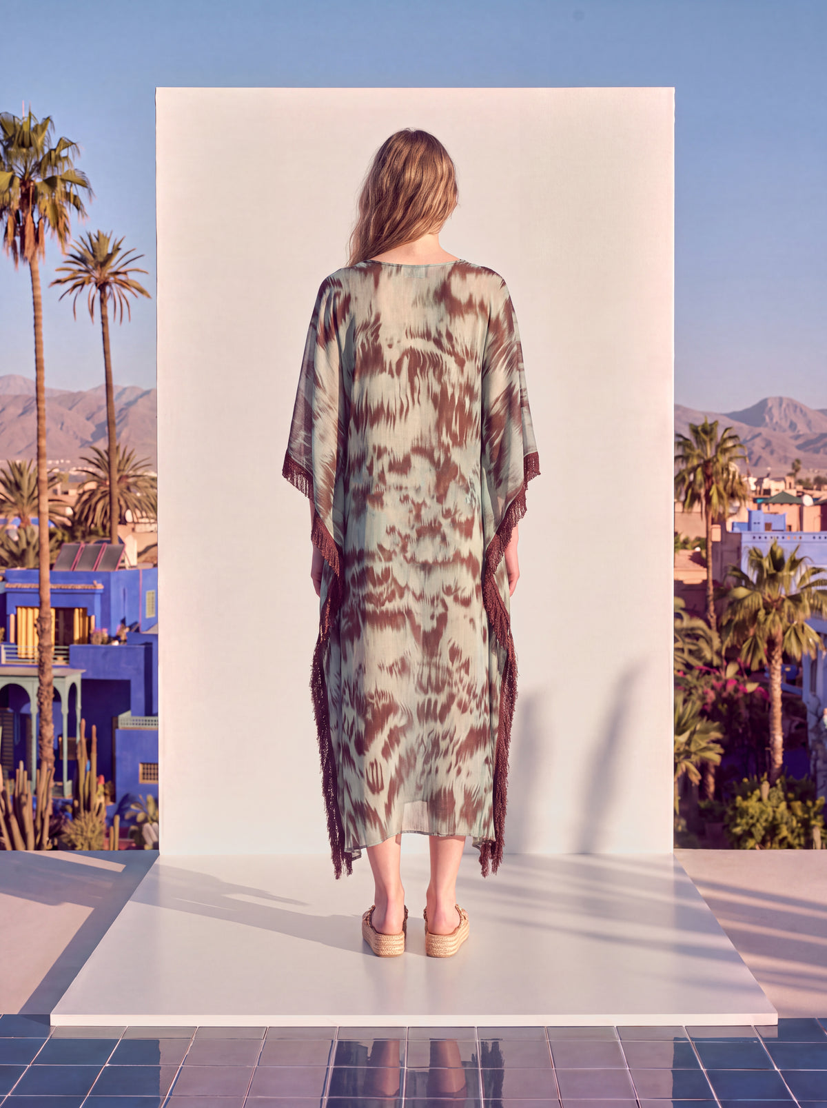 Atlas Print Kaftan Long