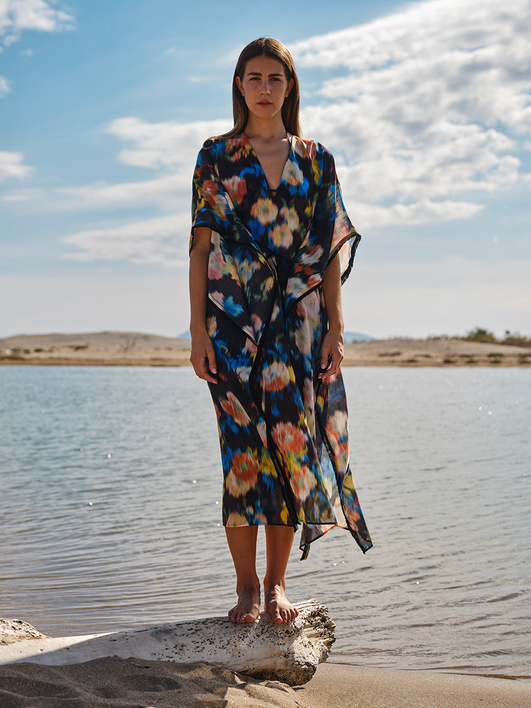 Damask Rose Kaftan Long
