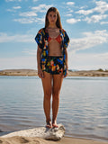 Damask Rose Kaftan Shirt