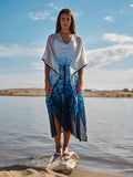 Water Print Kaftan Long