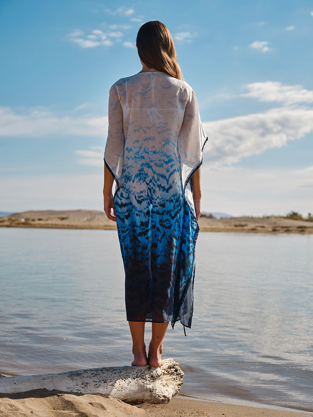 Water Print Kaftan Long